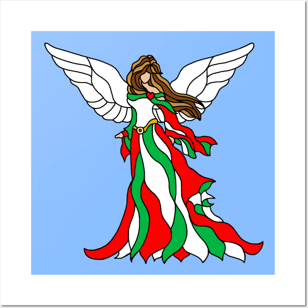 Stained Glass Italian Christmas Angel Princess Wall Art by Art by Deborah Camp